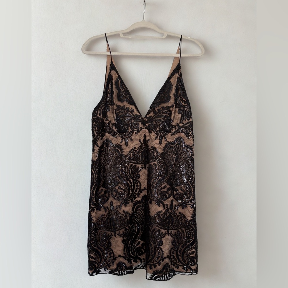 Sequin Lace Mini Dress - Free People